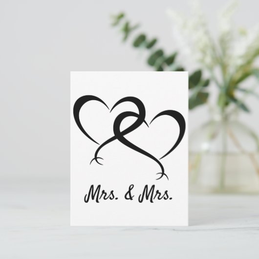 Mrs. & Mrs. Lesbian Pride ポストカード (スタンド正面)