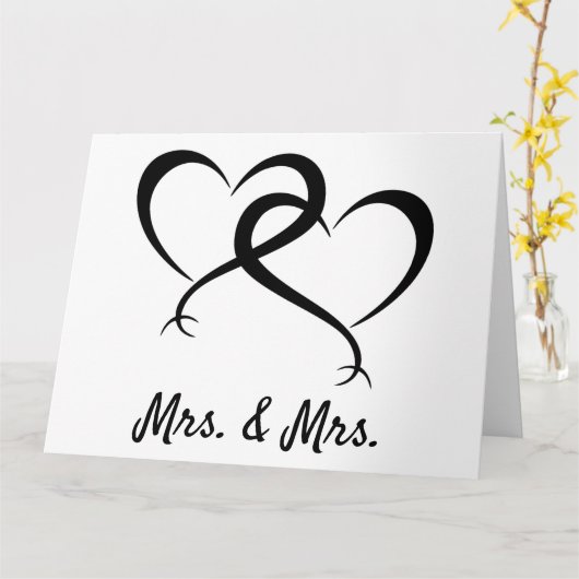 Mrs. & Mrs. Lesbian Pride  Karte カード (黄色い花)