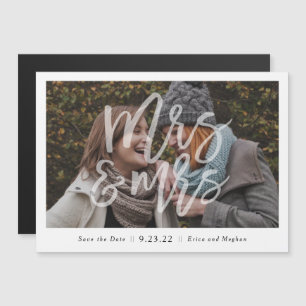 Mrs. & Mrs. LGBT Magnetic日付を保存 マグネット招待状