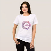 Mrs name pink mauve border since year wedding brid トライブレンドＴシャツ (正面全面)