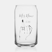 Mrs Newly Wed Personalised Engagement Ring Finger  ガラス缶 (正面)