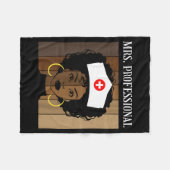 Mrs Professional Nursing Degree Nurse Profession B フリースブランケット (正面(横))