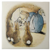 Mrs Rabbit Pours Tea by Beatrix Potter タイル (正面)