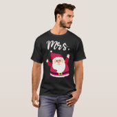 Mrs Reindeer Outfit Womens Christmas Matching Coup Tシャツ (正面フル)