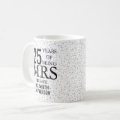 Mrs Right ファン 25周年記念シルバーハート コーヒーマグカップ (正面左)