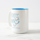 Mrs Right 楽しい 60th ダイヤモンド結婚記念日 ツートーンマグカップ (正面左)