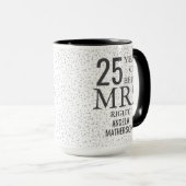 Mrs Right Fun 結婚25周年記念シルバーハート マグカップ (正面右)