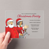 Mrs. Santa and Santa's Christmas Party アクリル招待状 (インサイチュ (ポータブル))