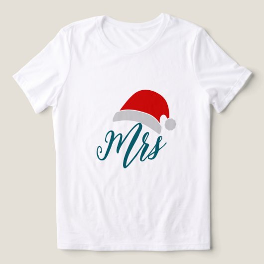 Mrs Santa Womens Christmas Shirt - Couples Tee トライブレンドＴシャツ (デザイン正面)