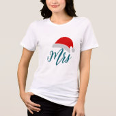 Mrs Santa Womens Christmas Shirt - Couples Tee トライブレンドＴシャツ (正面)