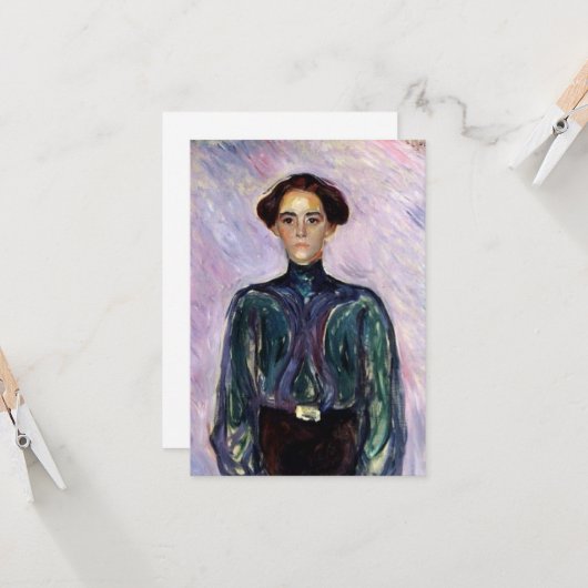 Mrs. Schwarz (by Edvard Munch) カード (正面/裏面インサイチュ)