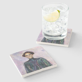 Mrs. Schwarz (by Edvard Munch) ストーンコースター