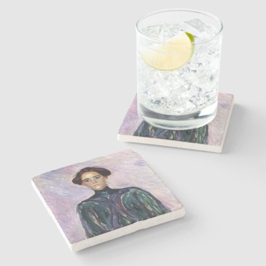 Mrs. Schwarz (by Edvard Munch) ストーンコースター (横)