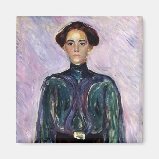 Mrs. Schwarz (by Edvard Munch) マグネット (正面)