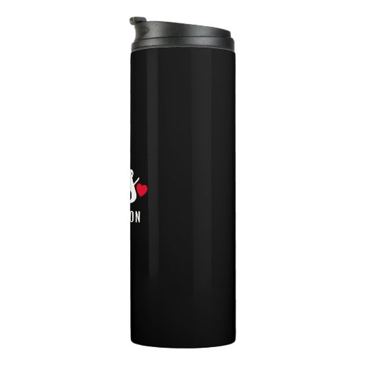 Mrs Script Monogram名パーソナライズされた新婚 タンブラー (回転右)