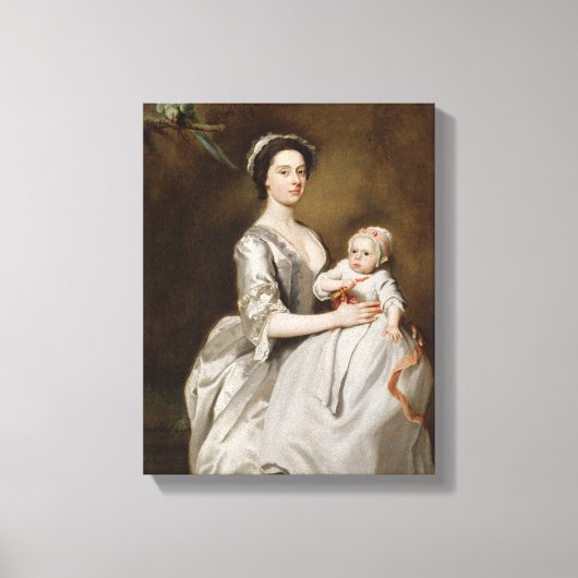 Mrs. Sharpe and Child, 1731 (キャンバス油) キャンバスプリント (正面)