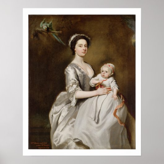 Mrs. Sharpe and Child, 1731 (キャンバス油) ポスター (正面)