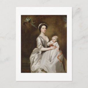 Mrs. Sharpe and Child, 1731 (キャンバス油) ポストカード