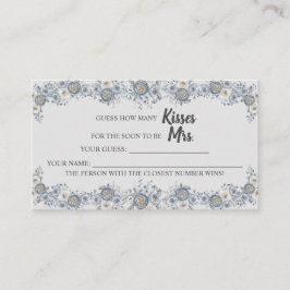 Mrs. Shawer Gray Game Cardのキス数 プレイスカード