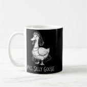 Mrs Silly Goose Funny Wedding Gown Engagement コーヒーマグカップ (左)