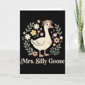 Mrs Silly Goose Playful Bride Humor Wedding カード (正面)