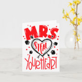 Mrs Steal Your Heart Valentines Day Matching Coup  カード (黄色い花)