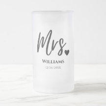 Mrs. Stein モダン Bride Beer Mug:の結婚贈り物