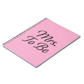 Mrs To Be -ブライダルノートエレガントデザイン ノートブック (左側)
