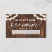 Mrs Western Game Cardのキス数 プレイスカード (正面)