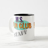 MSのおもしろいクラブスタッフのマグ ツートーンマグカップ (正面左)