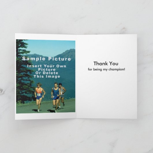 MSのバイク150は感謝していしています サンキューカード (内部)