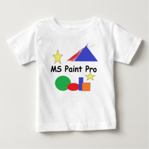 MSのペンキの親幼児のTシャツ ベビーTシャツ
