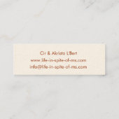 MSの名刺にもかかわらず生命 スキニー名刺 (裏面)