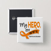 MSの多発性硬化私の英雄私の妻42 缶バッジ (正面&裏面)