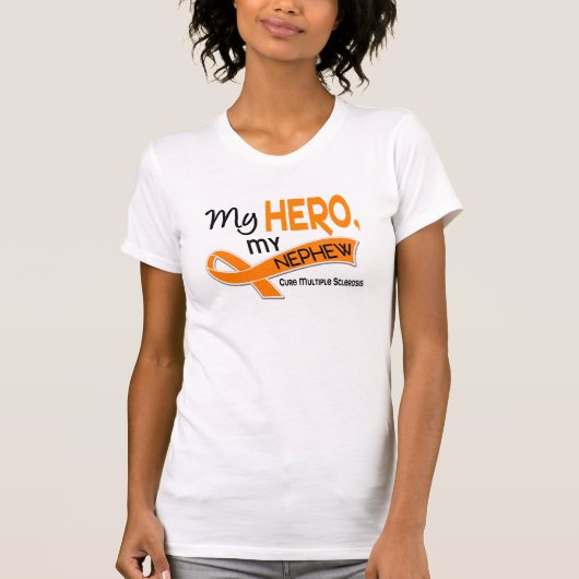 MSの多発性硬化私の英雄私の甥42 Tシャツ (正面)