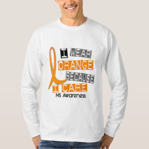 MSの多発性硬化私は私が気になるのでオレンジを身に着けています Tシャツ