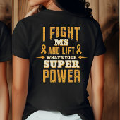 MSウォリアー、オレンジリボン、認識度、デッドリフトジム Tシャツ