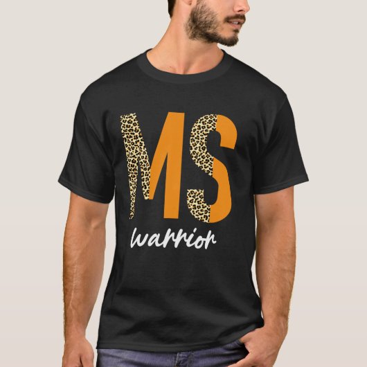 MSウォリアー ヒョウ柄 大胆 発言 認識向上 Tシャツ (正面)