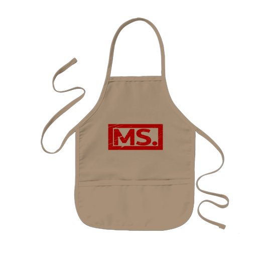 Msスタンプ 子供用エプロン (正面)