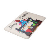 MSネズミがサンタハットを作る バスマット (アングル)