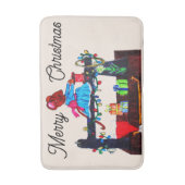 MSネズミがサンタハットを作る バスマット (正面縦)