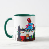 MSネズミがサンタハットを作る マグカップ (左)