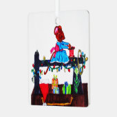 MSネズミがサンタハットを作る メタルオーナメント (正面左)