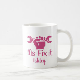 Msパーソナライズされた Fix Itレンチ手のコーヒーマグ コーヒーマグカップ