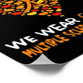 Ms多発性硬化症認識度マーチ私たち衣服オラン ポスター (角)