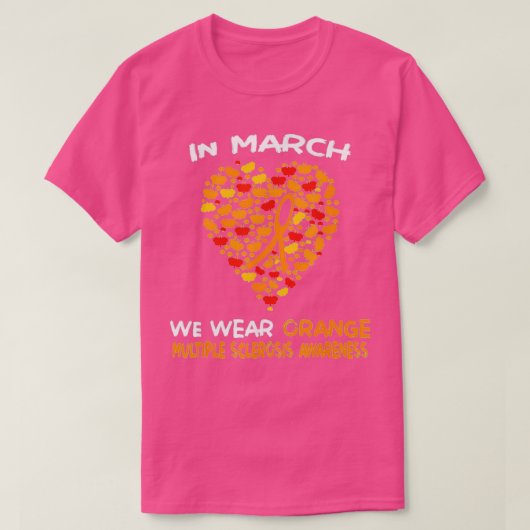 MS多発性硬化症認識度月3月We Tシャツ (デザイン正面)