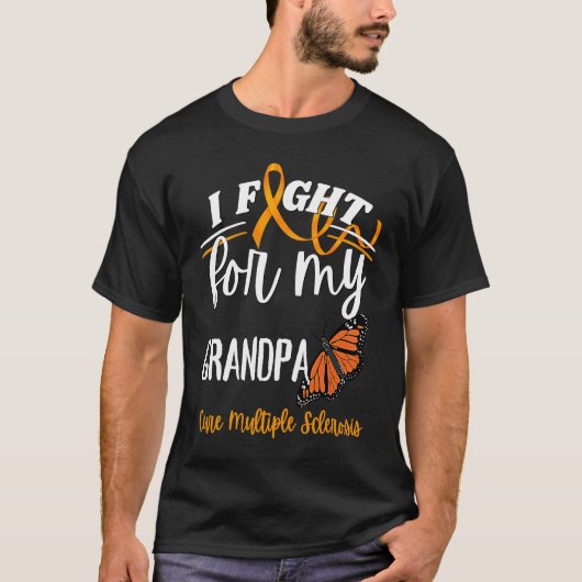 MS多発性硬化症認識度治療MSバタフライ Tシャツ (正面)