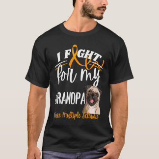 MS多発性硬化症認識度治療MS Pug Grandp Tシャツ