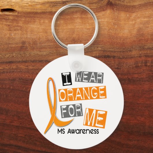 MS多発性硬化症I用衣服オレンジ37 キーホルダー (正面)
