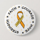 MS多発性硬化症ORANGEリボンボタン 缶バッジ (正面)